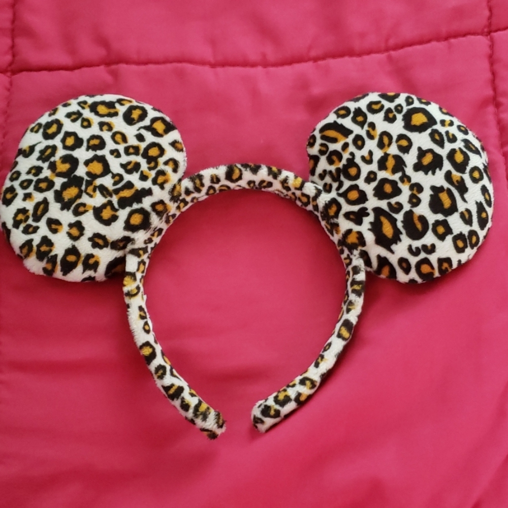 Mickey ears, cheetah print